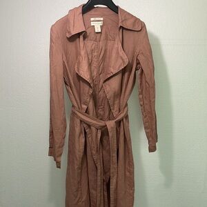 Linen trench coat